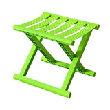 Maxbell Plastic Foldable Camping Stool for Barbecue 9.4x11.8x9.4inch Multifunctional Green