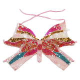 Maxbell 3xSequin Butterfly Crop Top Halloween Party Belly Dance Club Rave Pink