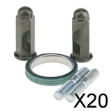 Maxbell 20xExhaust Studs Nuts Copper Gasket Kit For GY6 50cc 125cc 150cc