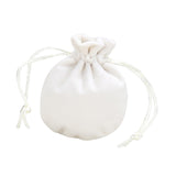 Maxbell Drawstring Bag Velvet Gift Bag Rings Jewelry Pouch Beige 7.5x9.5cm