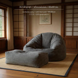 Maxbell Bean Warehouse Lazy Sofa | Japanese Retro Style Chair Corduroy Grey 80x80cm