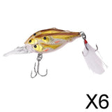 Maxbell 6xFishing Line Winder Fishing Lures Baits Minnow Baits Crankbait Tackle Yellow