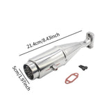 Maxbell RC Car Exhaust Pipe Upgrade Repair Part Sturdy for 1/5 RC Car Vehicles Model Argent