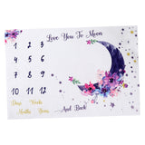 Maxbell Infant Baby Milestone Blanket Monthly Moon Photo Prop Backdrop Gift Style A