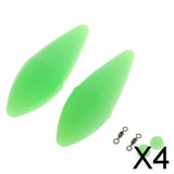 Maxbell 4x2pcs Bombarda Floats Carp Coarse Trout Bass Sea Lure Fishing Tackle 9.5g