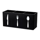 Maxbell Acrylic Cutlery Storage Organizer Bin Knife Spoon and Fork Holder for Indoor Black