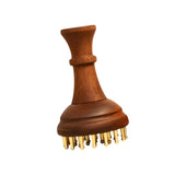 Wooden Massage Body Brush 29 Brass Tooth Women Men Gua Sha Massager 8.5x14cm no point picture
