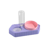 Dot Bowls with Water Dispenser Wet and Dry Food Bowls Set Pet Feeder Waterer double violet - Aladdin Shoppers