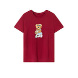 Maxbell Maxbell Womens T Shirt Summer Trendy Simple Crew Neck Tee for Hiking Sports Vacation M Red