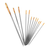 Maxbell 10pc Thimbles Finger Ring + 12 Assorted Hand Sewing Needles Mending Craft Tool