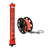 Maxbell Diving Surface Marker Buoy Portable with Storage Bag Diver below Signal Tube 1.2Mx15cm