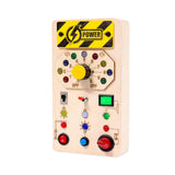 Maxbell Wooden Busy Board with LED Light Educational for Boys Girls Activities Gifts