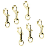 Maxbell 6 Piece 78mm Swivel Trigger Clip Snap Hook for Dog Lead Leather Craft Gold - Aladdin Shoppers