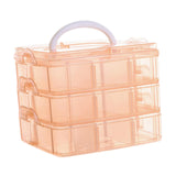 18 Grid Organizer Box for Nail Art Decorations DIY Crafts Accessories Charms Orange