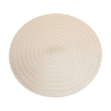 Maxbell Round Woven Placemat PVC Table Mat for Dining Table Countertop Table Setting Golden