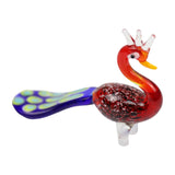 Glass Blown Peacocks Delicate Home Office Restaurant Decor Cute Smooth Lines red