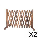 Maxbell 2xExpandable Wood Fence Foldable Garden Screen Panel for Yard Courtyard Home