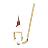 Maxbell Wooden Chinese Kids Field Hockey Kit Accessory Sturdy Lightweight 2inch Ball Light Brown
