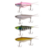 Maxbell 4pcs Sinking Swimbaits PVC Split Tail Casting Soft Lead Fishing Lures with 2 Treble Hooks - Aladdin Shoppers