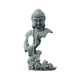 Maxbell Buddha Statue Crafts Collectible Sculpture for Bookshelf Office Coffee Table 8.5cmx4.5cmx15cm