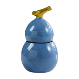 Maxbell Toothpick Holder Dispenser Cotton Swab Jar for Kitchen Home Bathroom Shelves blue