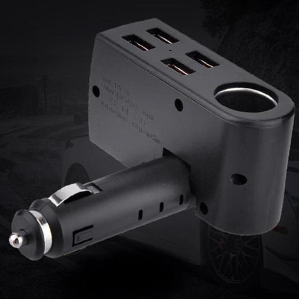 Maxbell Maxbell USB Car Point Smoke Hole Charger 4 Port USB Car Charger + QC3.0 USB Charge