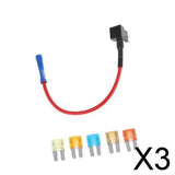 Maxbell 3x5 Pieces 5A 7.5A 10A 15A 20A Fuse with Add-A-Circuit Fuse TAP Block Holder