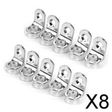 Maxbell 8x10pcs Suction Cup Base Metal Plate Glass Shelf Support Holder