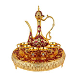 Maxbell Tea Set Antique Vintage Turkish Coffee Set for Living Room Kitchen Tea Table