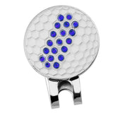 Maxbell Maxbell Golf Ball Marker Crystal Drill Cap Clip Marker for Golf Cap Visor Blue