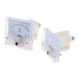 2Pcs DC Ammeter Analog Panel Amp Meter Current Gauge Pointer Type 0-10A 0-5A