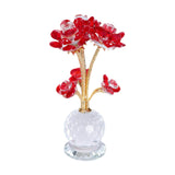 Maxbell Lotus Flower Figurine Centerpiece Collection for Cabinet Shelves Living Room Red