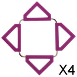 Maxbell 4xFoldable Hot Pan Pot Holder Stand Trivet Table Mat Pad Home Kitchen Purple