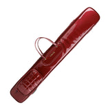 Maxbell Flute Carry Bag PU Leather Thickened with Pocket Portable Flute Carrying Bag red