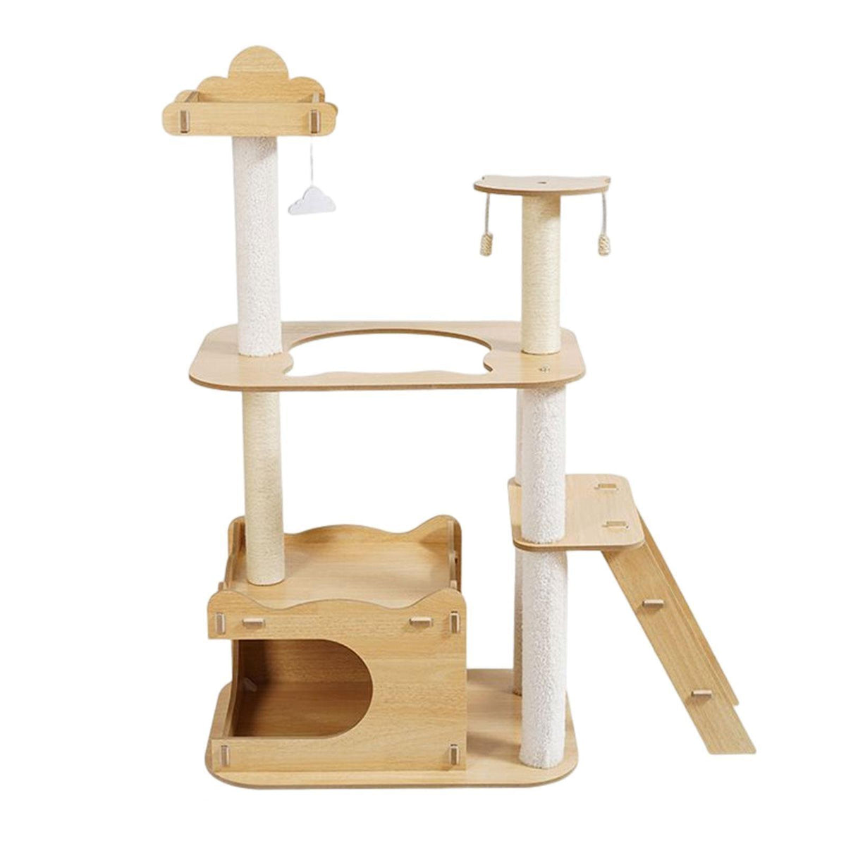 Maxbell Maxbell Cat Tree Towers Kitty Interactive Toy Wood Perch Climbing Stand Kitten House No Capsule