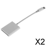 Maxbell 2x2 in 1 Universal SD Card Trail Camera Reader Adapter for iPhone iPad Android