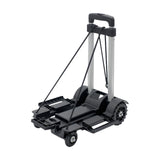 Maxbell Foldable Hand Truck Portable Luggage Sack Trolley for Travel Moving Shopping black with 4 wheels