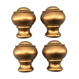 Maxbell 4 Pieces Curtain Rod Finials Drape Rod Finals Heads for Indoor Bedroom Hotel Gold