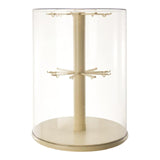 Maxbell Figure Display Case 360° Rotatable Desktop for Dolls Small Toys Collectibles Two Layer