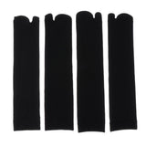 Maxbell 4 Pairs Flip Flop Socks Split 2 Toe Socks Sandals Ninja Slipper Nude Black