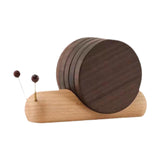 Maxbell 5 Pieces Drink Coasters Snail Shape Cute Table Coasters for Fridge Household
