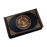Maxbell Wooden Tarot Box Sliding Gift Rectangular Collectible Decorative Trinket Box Triangle