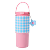 Maxbell Insulated Water Bottle Portable Drink Water Cup for Smoothie Coffee Beverage Pink Blue