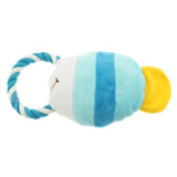 Maxbell Maxbell Pet Kitty Puppy Bite Chew Plush Toy Tropical Fish Design Rope Ring Blue