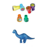 Maxbell Inflatable Brachiosaurus + 6 Mixed Dinosaurs Ink Stamper Stamps Kid Party Favors