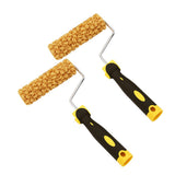 Maxbell 2 Pieces Wall Decorative Paint Roller Foam Sponge Painter Brush with Handle