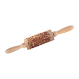 Maxbell Embossed Rolling Pin for Party Favors Thanksgiving Father and Mother's Gifts Style D