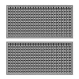 Maxbell 2x Silicone Bar Mat Non Slip Coffee Mat for Farmhouse Counter Top Bartending Gray