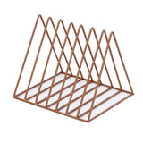 Maxbell Metal  Desktop Storage Book Rack Magazine Newspaper Holder Bronze-S
