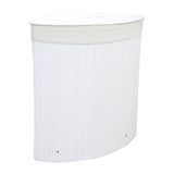Maxbell Corner Bamboo Laundry Basket Foldable with Lid for Utility Room Nursery Dorm